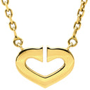 カルティエ Cartier Ｃハート ダイヤ イエローゴールド K18YG ダイヤモンド ネックレス 18金 18K 750YG