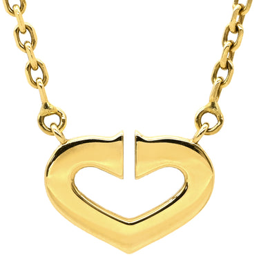 カルティエ Cartier Ｃハート ダイヤ イエローゴールド K18YG ダイヤモンド ネックレス 18金 18K 750YG