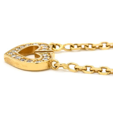 カルティエ Cartier Ｃハート ダイヤ イエローゴールド K18YG ダイヤモンド ネックレス 18金 18K 750YG