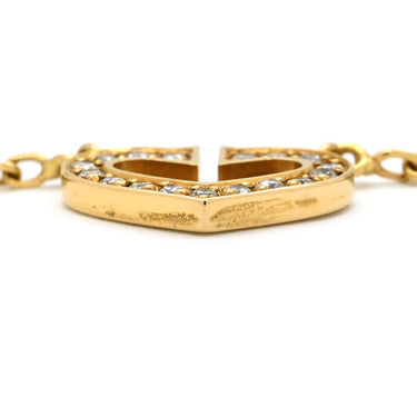 カルティエ Cartier Ｃハート ダイヤ イエローゴールド K18YG ダイヤモンド ネックレス 18金 18K 750YG