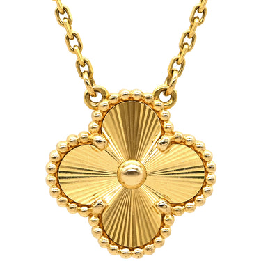ヴァンクリーフアーペル Van Cleef & Arpels ヴィンテージ アルハンブラ ペンダント VCARP4KL00 イエローゴールド K18YG ネックレス Au750 18K ギヨシェ