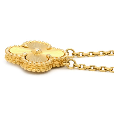 ヴァンクリーフアーペル Van Cleef & Arpels ヴィンテージ アルハンブラ ペンダント VCARP4KL00 イエローゴールド K18YG ネックレス Au750 18K ギヨシェ