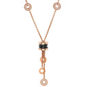 ブルガリ BVLGARI ビーゼロワン エレメント ダイヤネックレス ブラック×ピンクゴールド K18PG ダイヤモンド セラミック ネックレス 750PG 18K 黒セラミック