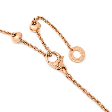 ブルガリ BVLGARI ビーゼロワン エレメント ダイヤネックレス ブラック×ピンクゴールド K18PG ダイヤモンド セラミック ネックレス 750PG 18K 黒セラミック