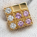カルティエ Cartier パイエット ピンク×イエローゴールド K18YG ダイヤモンド ピンクサファイア ピアス 18K 750 YG ダイヤ ピンクサファイア