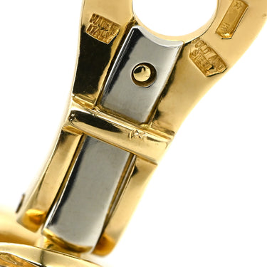 ブルガリ BVLGARI トゥボガス フープ イエローゴールド×ステンレスシルバー K18YG ステンレススチール イヤリング Au750 18K SS コンビ ツートン クリップ式 ヴィンテージ