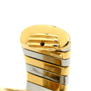 ブルガリ BVLGARI トゥボガス フープ イエローゴールド×ステンレスシルバー K18YG ステンレススチール イヤリング Au750 18K SS コンビ ツートン クリップ式 ヴィンテージ