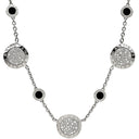 ブルガリ BVLGARI ブルガリブルガリ パヴェダイヤ ブラック×ホワイトゴールド K18WG ダイヤモンド オニキス ネックレス 7モチーフ 18K 750 18金 オニキス 黒