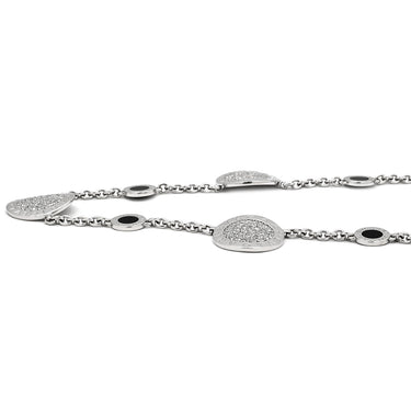 ブルガリ BVLGARI ブルガリブルガリ パヴェダイヤ ブラック×ホワイトゴールド K18WG ダイヤモンド オニキス ネックレス 7モチーフ 18K 750 18金 オニキス 黒