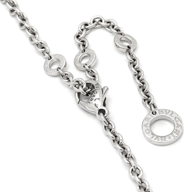 ブルガリ BVLGARI ブルガリブルガリ パヴェダイヤ ブラック×ホワイトゴールド K18WG ダイヤモンド オニキス ネックレス 7モチーフ 18K 750 18金 オニキス 黒