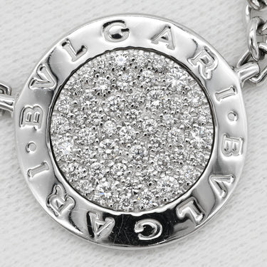 ブルガリ BVLGARI ブルガリブルガリ パヴェダイヤ ブラック×ホワイトゴールド K18WG ダイヤモンド オニキス ネックレス 7モチーフ 18K 750 18金 オニキス 黒