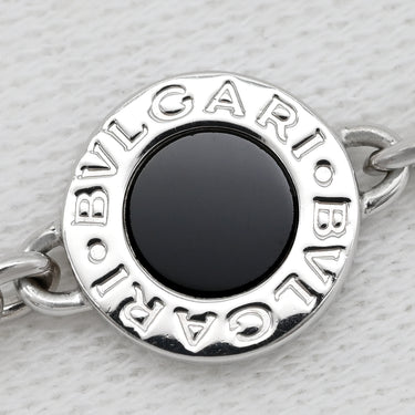 ブルガリ BVLGARI ブルガリブルガリ パヴェダイヤ ブラック×ホワイトゴールド K18WG ダイヤモンド オニキス ネックレス 7モチーフ 18K 750 18金 オニキス 黒
