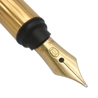 カルティエ Cartier マスト ドゥ カルティエ トリニティ シルバー GP レジン 18K(ペン先) 万年筆 カートリッジなし