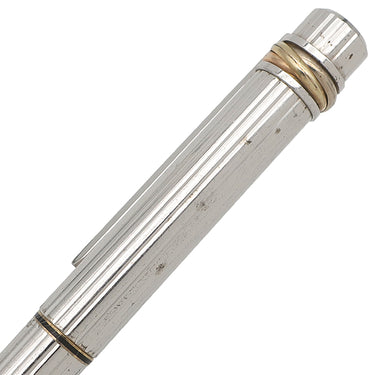 カルティエ Cartier マスト ドゥ カルティエ トリニティ シルバー GP レジン 18K(ペン先) 万年筆 カートリッジなし