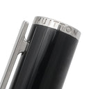 ルイヴィトン LOUIS VUITTON ジェット リーニュ ブラック×シルバー ラッカー メタル ボールペン キャップ式 筆記確認済み 黒インク