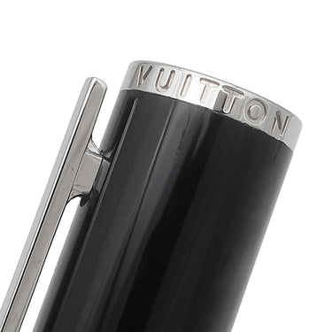 ルイヴィトン LOUIS VUITTON ジェット リーニュ ブラック×シルバー ラッカー メタル ボールペン キャップ式 筆記確認済み 黒インク