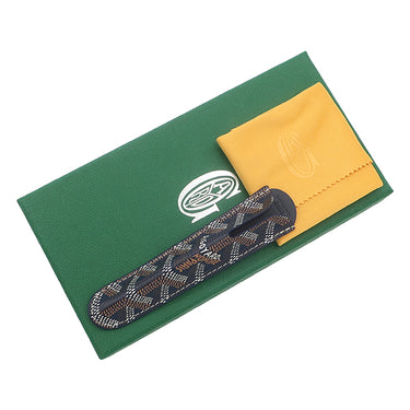 ゴヤール GOYARD クラムシー トラベルサイズローラーボールペン ネイビーブルー×シルバー ラッカー ソリッドシルバー ゴヤールディンキャンバス ボールペン インク切れ
