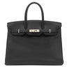 エルメス HERMES バーキン35 ブラック トゴ ハンドバッグ シルバー金具 黒