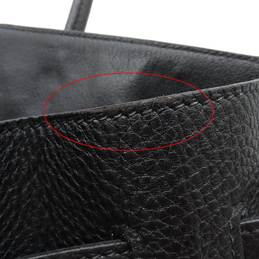 エルメス HERMES バーキン35 ブラック トゴ ハンドバッグ シルバー金具 黒