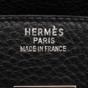 エルメス HERMES バーキン35 ブラック トゴ ハンドバッグ シルバー金具 黒