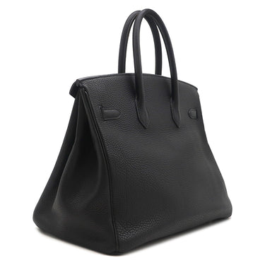 エルメス HERMES バーキン35 ブラック トゴ ハンドバッグ シルバー金具 黒