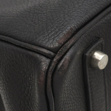 エルメス HERMES バーキン35 ブラック トゴ ハンドバッグ シルバー金具 黒