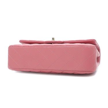 シャネル CHANEL マトラッセ 25 Wチェーン ピンク ラムスキン ショルダーバッグ ゴールド金具 ココマーク ダブルフラップ