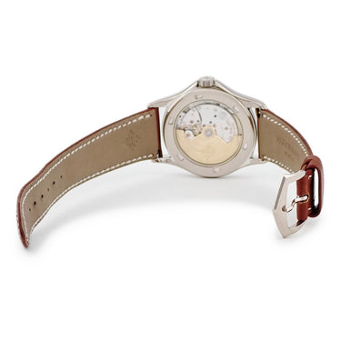 腕時計 パテックフィリップ PATEK PHILIPPE カラトラバ 5107G-001 自動巻き メンズ K18WG無垢 シルバー デイト バー シースルーバック