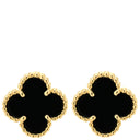 ヴァンクリーフアーペル Van Cleef & Arpels スウィート アルハンブラ VCARA44900 ブラック×イエローゴールド K18YG オニキス ピアス 黒 オニキス 750 YG 18K 両耳用