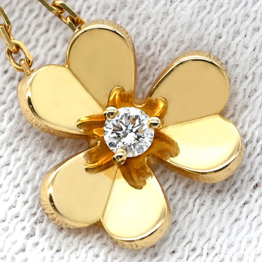 ヴァンクリーフアーペル Van Cleef & Arpels フリヴォル ペンダント ミニ VCARP0J100 イエローゴールド K18YG ダイヤモンド ネックレス 750YG 1Pダイヤ