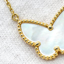 ヴァンクリーフアーペル Van Cleef & Arpels ラッキー アルハンブラ パピヨン VCARD99500 パールホワイト×イエローゴールド K18YG シェル ネックレス 白 Au750 18K 蝶 シェル