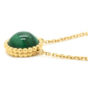 ヴァンクリーフアーペル Van Cleef & Arpels ペルレ クルール VCARP4DM00 グリーンXイエローゴールド K18YG マラカイト ネックレス 緑 Au750 18K
