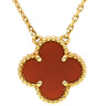 ヴァンクリーフアーペル Van Cleef & Arpels ヴィンテージ アルハンブラ ペンダント VCARD38500 レッド×イエローゴールド K18YG カーネリアン ネックレス Au750 18K 赤 カーネリアン
