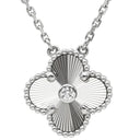 ヴァンクリーフアーペル Van Cleef & Arpels ヴィンテージ アルハンブラ 2020年ホリデー VCARP6L800 ホワイトゴールド K18WG ダイヤモンド ネックレス ギヨシェ 750 ダイヤ