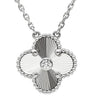 ヴァンクリーフアーペル Van Cleef & Arpels ヴィンテージ アルハンブラ 2020年ホリデー VCARP6L800 ホワイトゴールド K18WG ダイヤモンド ネックレス ギヨシェ 750 ダイヤ