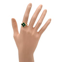 ヴァンクリーフアーペル Van Cleef & Arpels ヴィンテージ アルハンブラ VCARO3QM00 グリーン×イエローゴールド K18YG ダイヤモンド マラカイト #53(JP13) リング 指輪 緑 750YG 1Pダイヤ 12.5号
