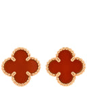 ヴァンクリーフアーペル Van Cleef & Arpels スウィート アルハンブラ VCARN6BO00 レッド×ローズゴールド K18PG カーネリアン ピアス Au750 18K 18金 カーネリアン 紅玉髄