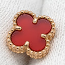 ヴァンクリーフアーペル Van Cleef & Arpels スウィート アルハンブラ VCARN6BO00 レッド×ローズゴールド K18PG カーネリアン ピアス Au750 18K 18金 カーネリアン 紅玉髄