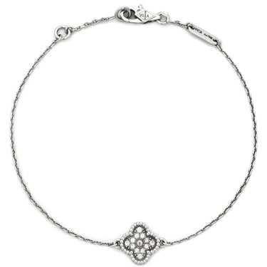 ヴァンクリーフアーペル Van Cleef & Arpels スウィート アルハンブラ VCARO85600 ホワイトゴールド K18WG ダイヤモンド ブレスレット Au750 18K WG ダイヤモンド 12石