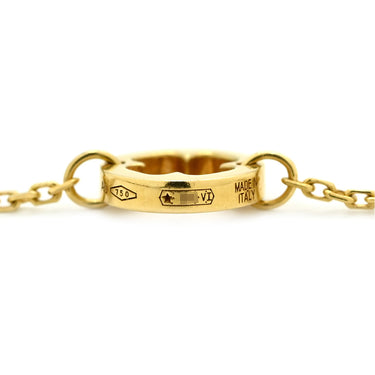 ブルガリ BVLGARI フィオレヴァー イエローゴールド K18YG ダイヤモンド ネックレス Au750 K18YG パヴェ 1Pダイヤ フラワー オープンワーク