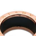 ブルガリ BVLGARI ビーゼロワン B-zero1 4バンド ダイヤ ブラック×ピンクゴールド K18PG セラミック ダイヤモンド #59(JP19) リング 指輪 黒 750PG 18金 セラミック 18号