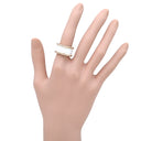 ブルガリ BVLGARI ビーゼロワン B-zero1 4バンド ダイヤリング ホワイト×ピンクゴールド K18PG セラミック ダイヤモンド #52(JP12) リング 指輪 750PG 18金 ホワイトセラミック 11号