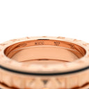 ブルガリ BVLGARI ビーゼロワン ロック B-zero1 1バンド 357994 ブラック×ピンクゴールド K18PG セラミック #52(JP12) リング 指輪 黒 Au750 18K 11号