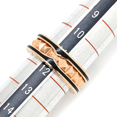 ブルガリ BVLGARI ビーゼロワン ロック B-zero1 1バンド 357994 ブラック×ピンクゴールド K18PG セラミック #52(JP12) リング 指輪 黒 Au750 18K 11号
