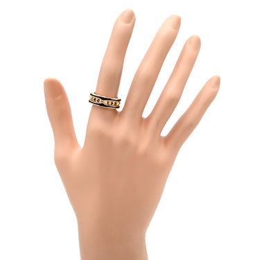 ブルガリ BVLGARI ビーゼロワン ロック B-zero1 1バンド 357994 ブラック×ピンクゴールド K18PG セラミック #52(JP12) リング 指輪 黒 Au750 18K 11号