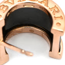 ブルガリ BVLGARI B-zero1 ビーゼロワン 347405 ブラック×ピンクゴールド K18PG セラミック ピアス 黒 Au750 18K 18金 セラミック フープピアス