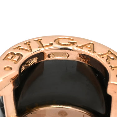 ブルガリ BVLGARI B-zero1 ビーゼロワン 347405 ブラック×ピンクゴールド K18PG セラミック ピアス 黒 Au750 18K 18金 セラミック フープピアス