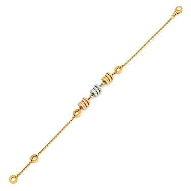 ブルガリ BVLGARI ビーゼロワン スリーエレメント イエローゴールド×ピンクゴールド×ホワイトゴールド K18YG K18PG K18WG ブレスレット 18K 750 WG YG PG 3ゴールド
