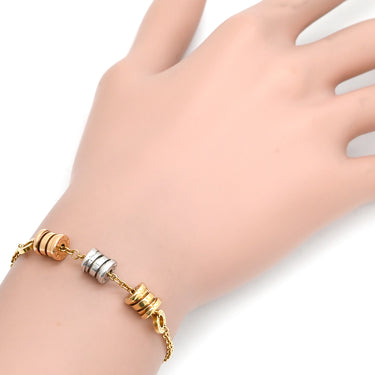 ブルガリ BVLGARI ビーゼロワン スリーエレメント イエローゴールド×ピンクゴールド×ホワイトゴールド K18YG K18PG K18WG ブレスレット 18K 750 WG YG PG 3ゴールド