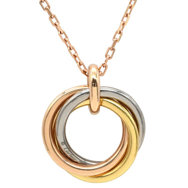 カルティエ Cartier トリニティ ピンクサファイア ペンダント B3046000 ピンク×イエローゴールド×ピンクゴールド×ホワイトゴールド K18PG K18YG K18WG ピンクサファイア ネックレス 3カラー 18金 750